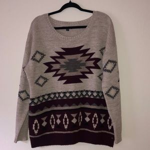 Tribal print sweater